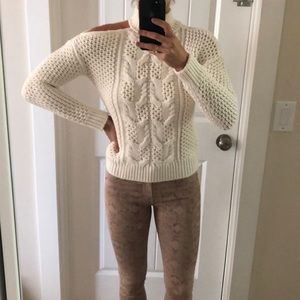 Intermix chunky white cold shoulder sweater